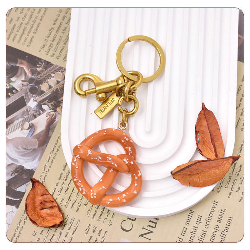 Bag Charms Designer Popular Keychain Women handbag Accessories Alkaline Bread Car Key Pendant Valentine Day