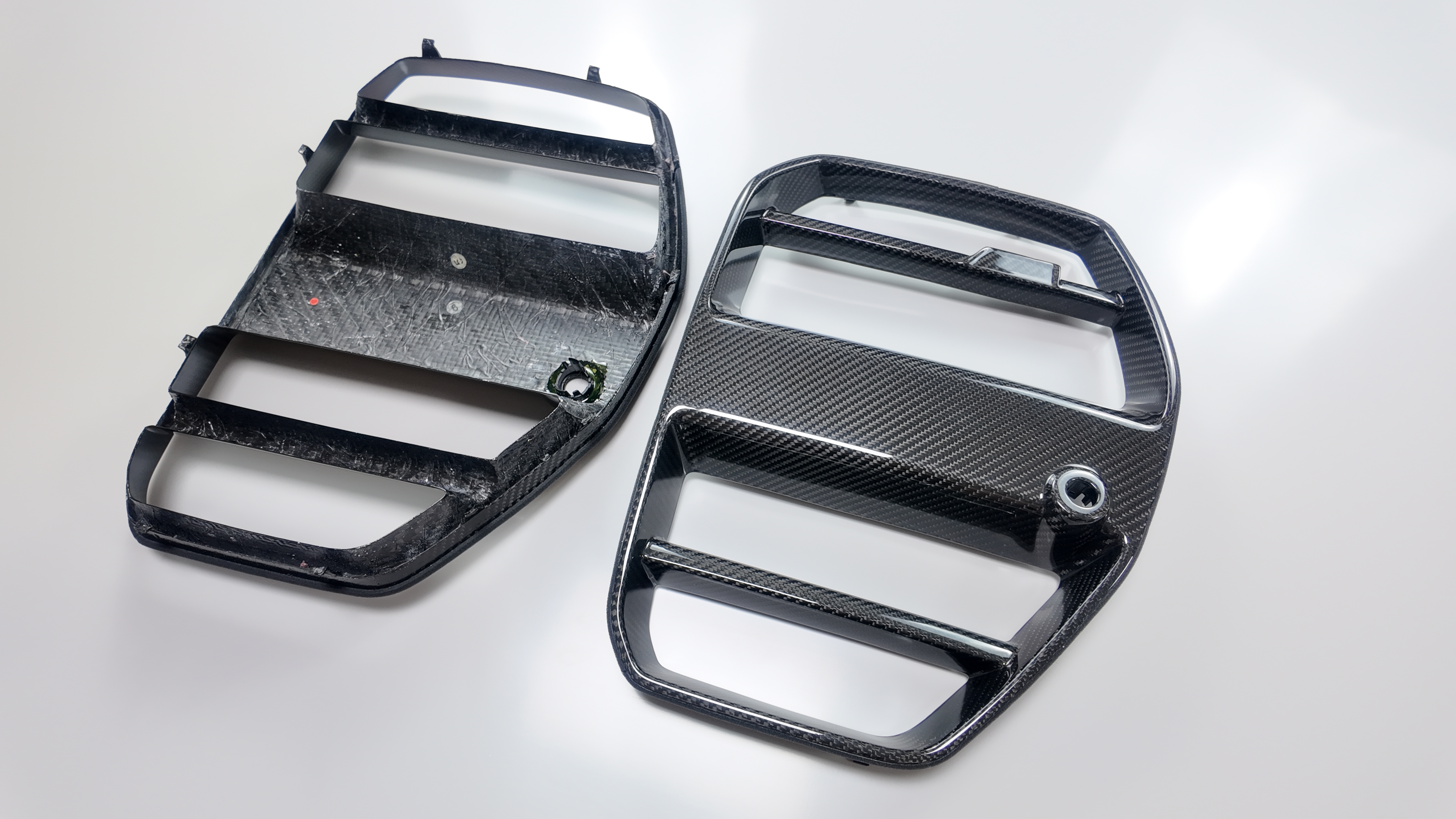 For BMW M3 M4 G80 G82 G83 ST Style High quality Dry Carbon Fiber Car Front Bumper Air Intake Grills Air Intake Gri