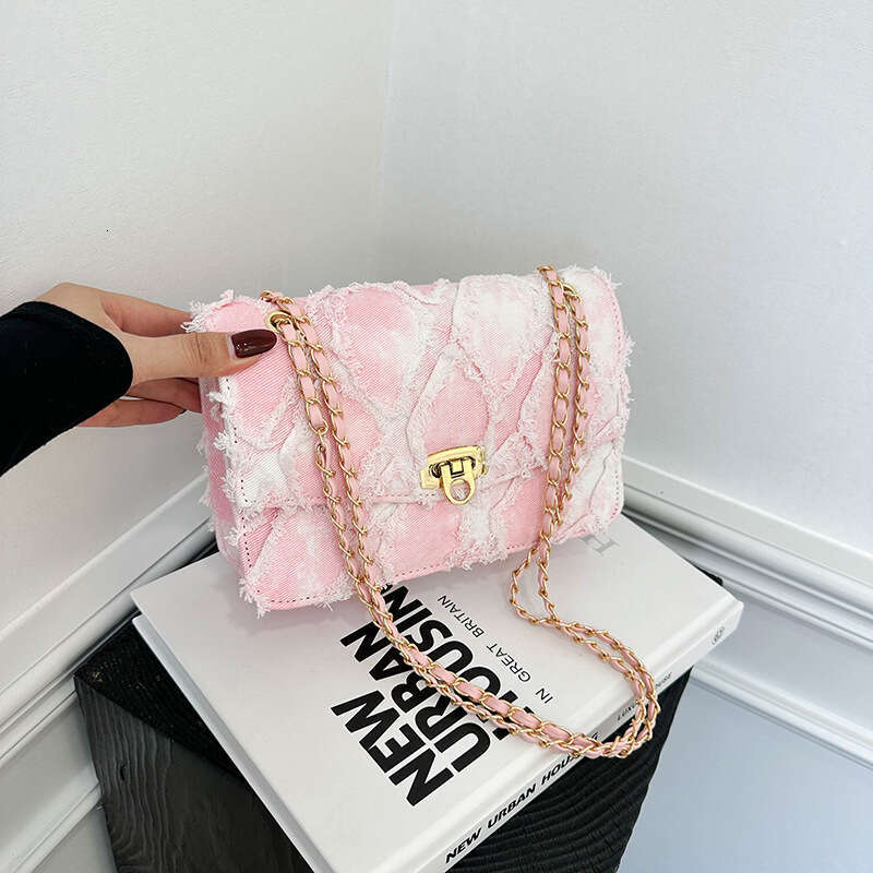 2025 Designer bag Luxury bag New Denim Square Underarm Single Shoulder Crossbody Chain Bag Handbag For Women Trendy