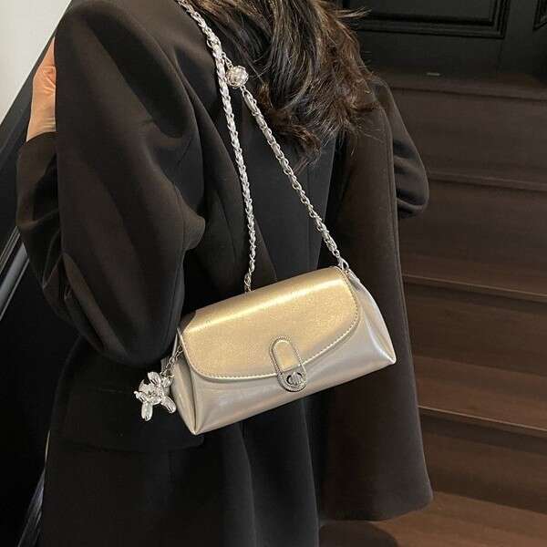 for High-Quality Texture Women 2025 New Fashion Versatile Chain Crossbody Summer Stylish Small Square Bag