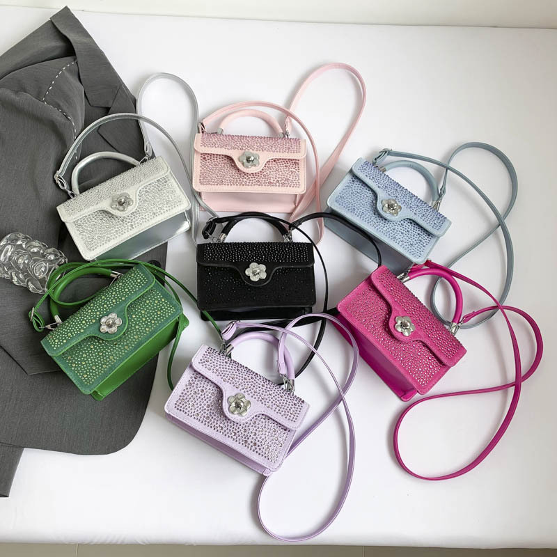 Luxury Brand Designer Bag Handbag Korean Fashion Diamond-Studded Simple Versatile Shoulder Bag Commuting Casual Textured Large Capacity Crossbody Bag