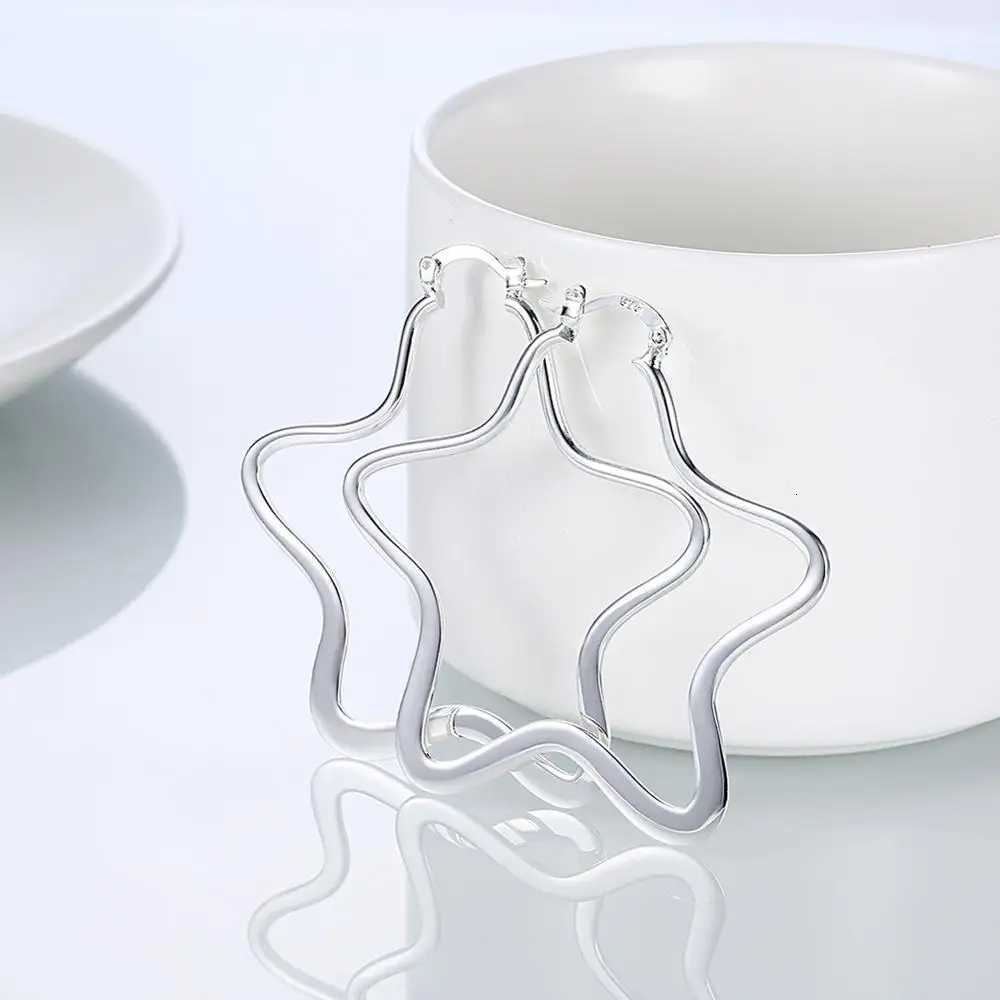 Romantic Classic Wholesale Silver Color Hoop Earrings For Women Big Round Circle Earrings Cluaise Uhani For Wife XJ250814