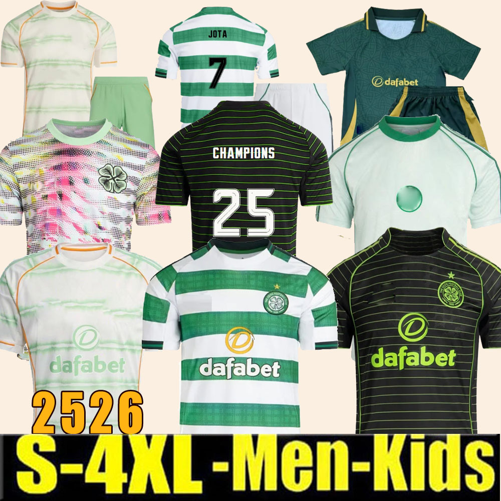 2025 2026 S-4XL celticfc jersey Limited edition Soccer Jerseys EDOUARD Irish Origins Football Shirt ELYOUNOUSSI CHRISTIE JOTA GRIFFITHS FORREST pre match Champion
