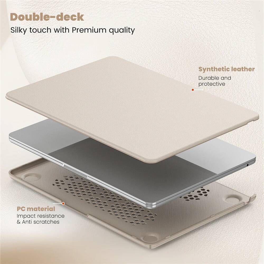 For 15 Case M4 Model A3241 M3 15.3 M2 PU leather Laptop Stand for Book 2020- Air 13.6 Pro 13 14 16.2 high-quality