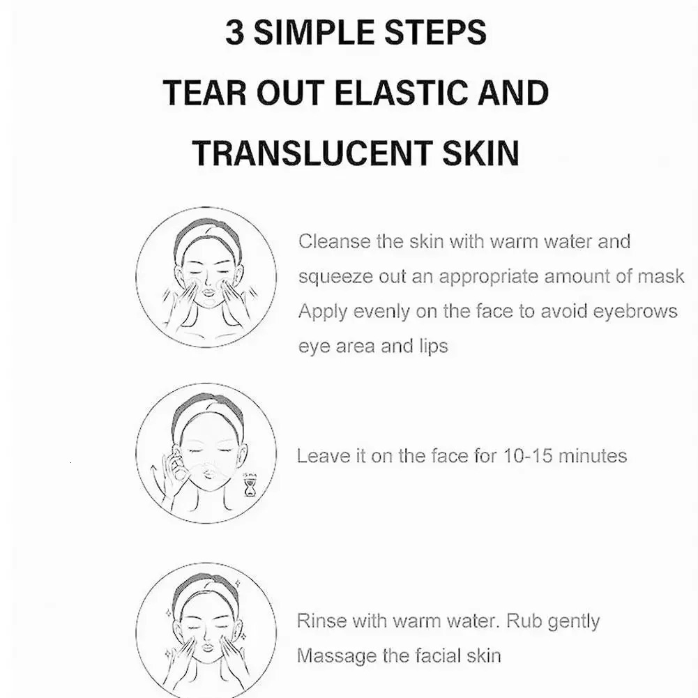 80g Gold Peel Mask Deep Cleansing Tightens Facial Mask Lightens Blackheads Cleanses Pores Tightens Cleans Deep Nose Pores 250807