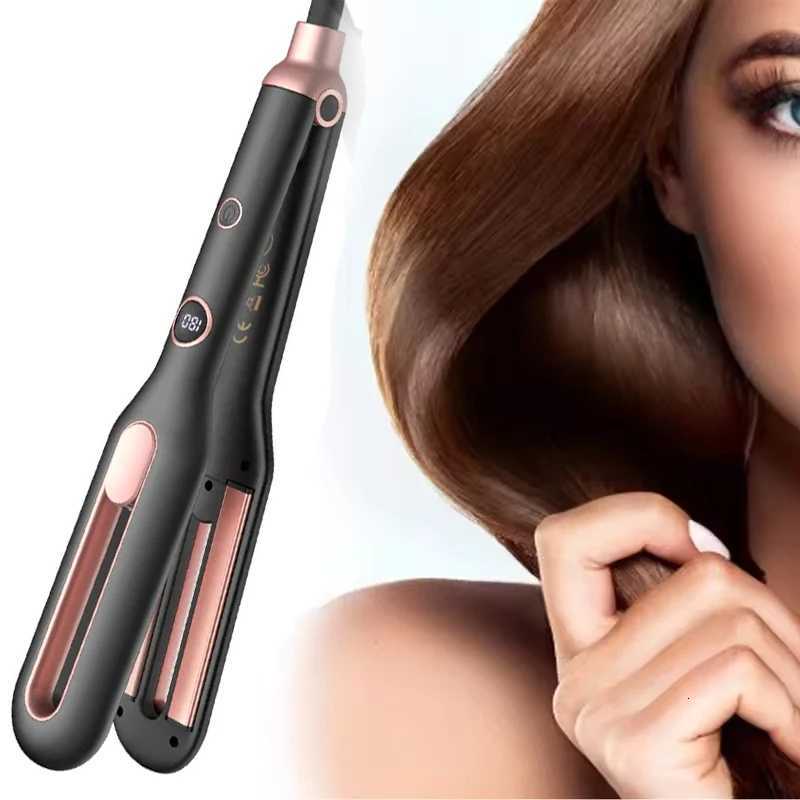 2-in-1 Portable Flat Iron Hair Straightener Heat up Home Use Electric Hair Straightener Hair Styling Tools W250814