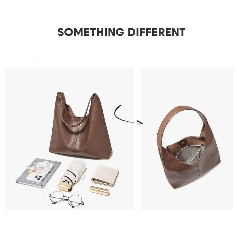 Designer Bags Ladies Durable Cow Leather Bag Women Natural Cowhide Retro Shoulder Bags Female Casual Design Commuting Handbags For Lady Luxury Bag