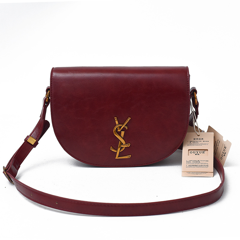 Designer bag free shipping hot Light luxury outdoor casual saddle bag simple and versatile high-capacity shoulder bag