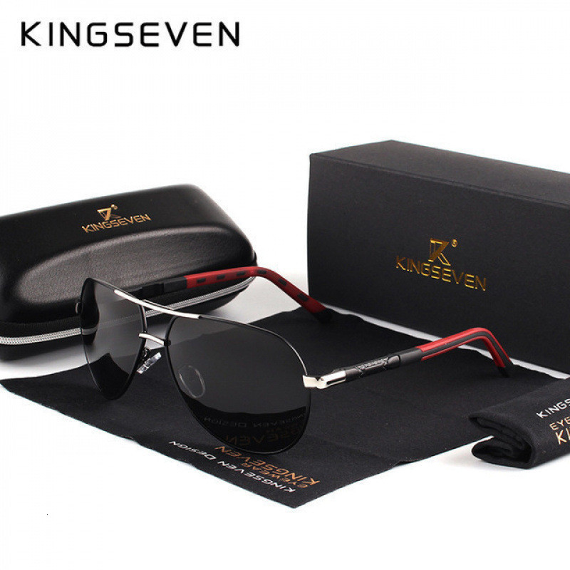 KINGSEVEN Sunglasses Polarized Coating Lens Oculos Male and Female Automatic Reset Frame Driving Glasses 250213