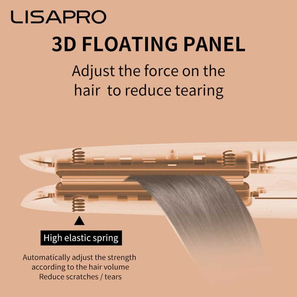 LISAPRO Original Ceramic Hair Straightening Flat Iron 1 Plates|Black Professional Salon Model Hair Straightener Curler W250814