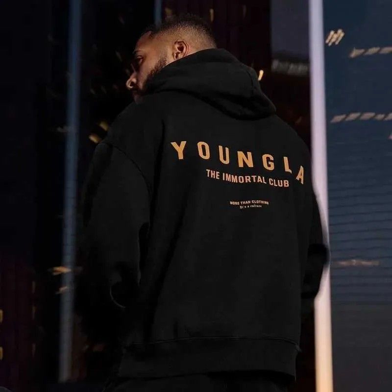 Young La Men's Hoodies Sweatshirts 2025YOUNG LA American Designer Hoodie Jacket Tracksuit Men Polo Veste Coat Mens Super Large Hoodie Double Laye