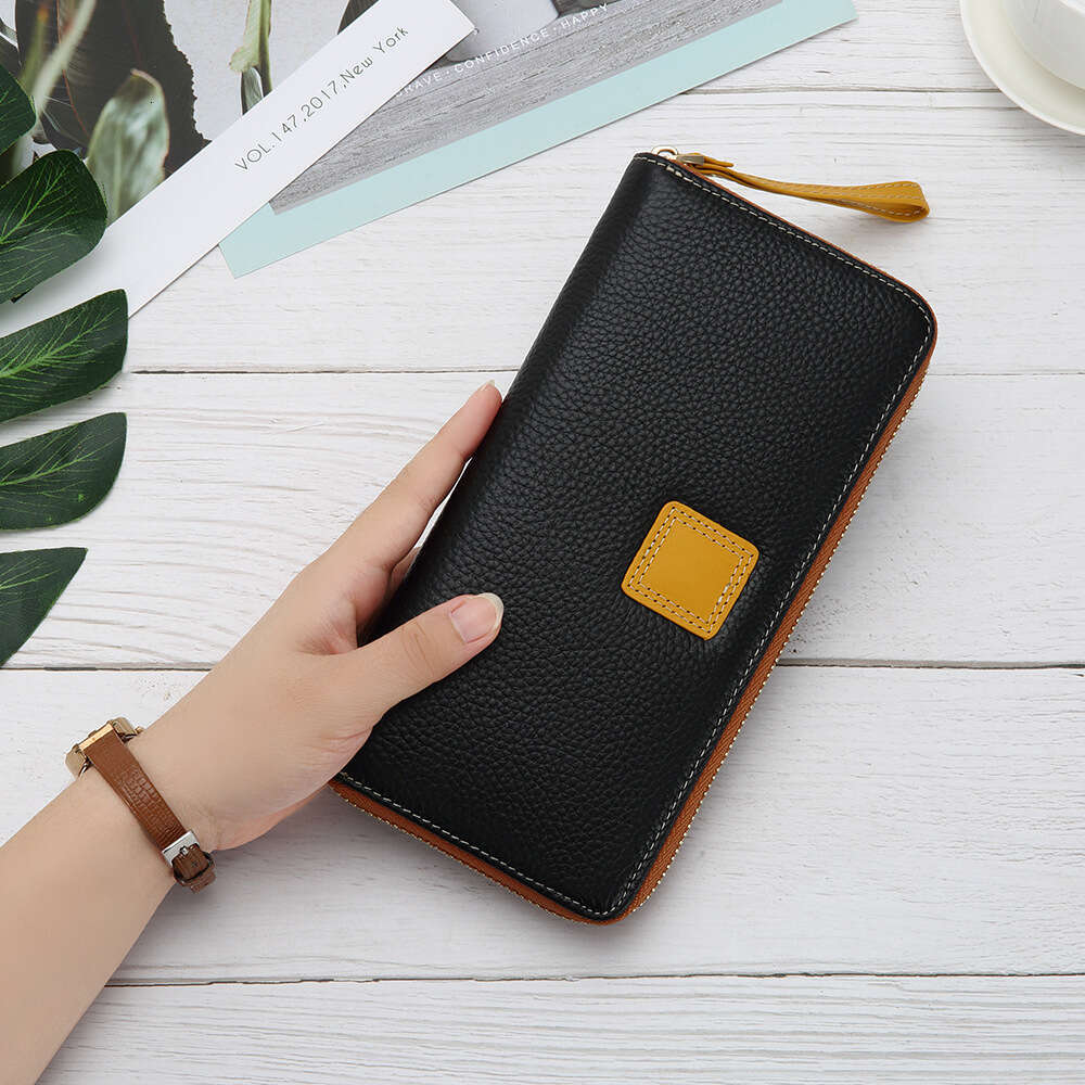 New Top Layer Cowhide Capacity Wallet Long Style Women's Large Cash Clip designer wallet B5 B5