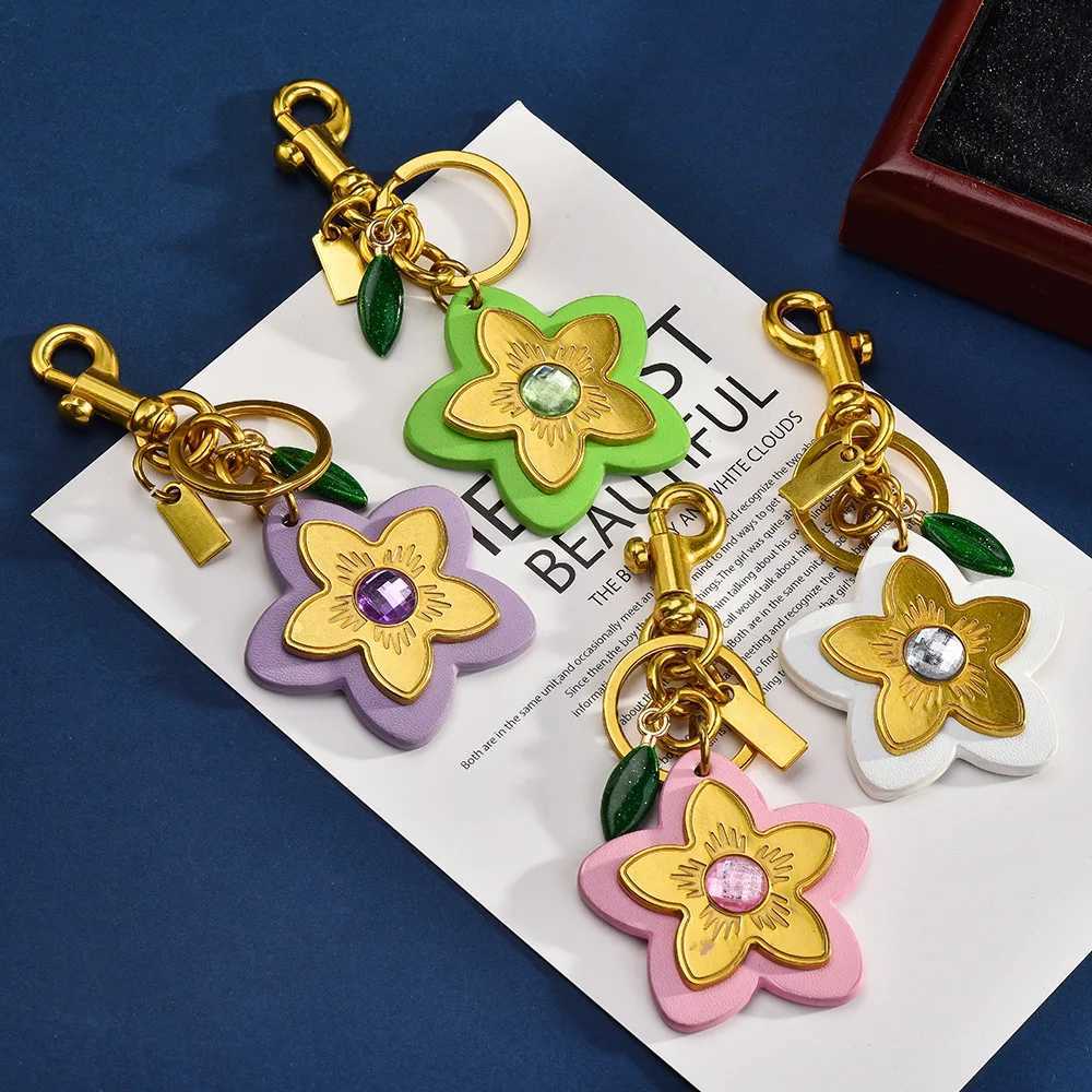 Wind Color PU Flower Baby Bag Personalized Flower Pendant Womens Fashion Flower Keychain Y250814