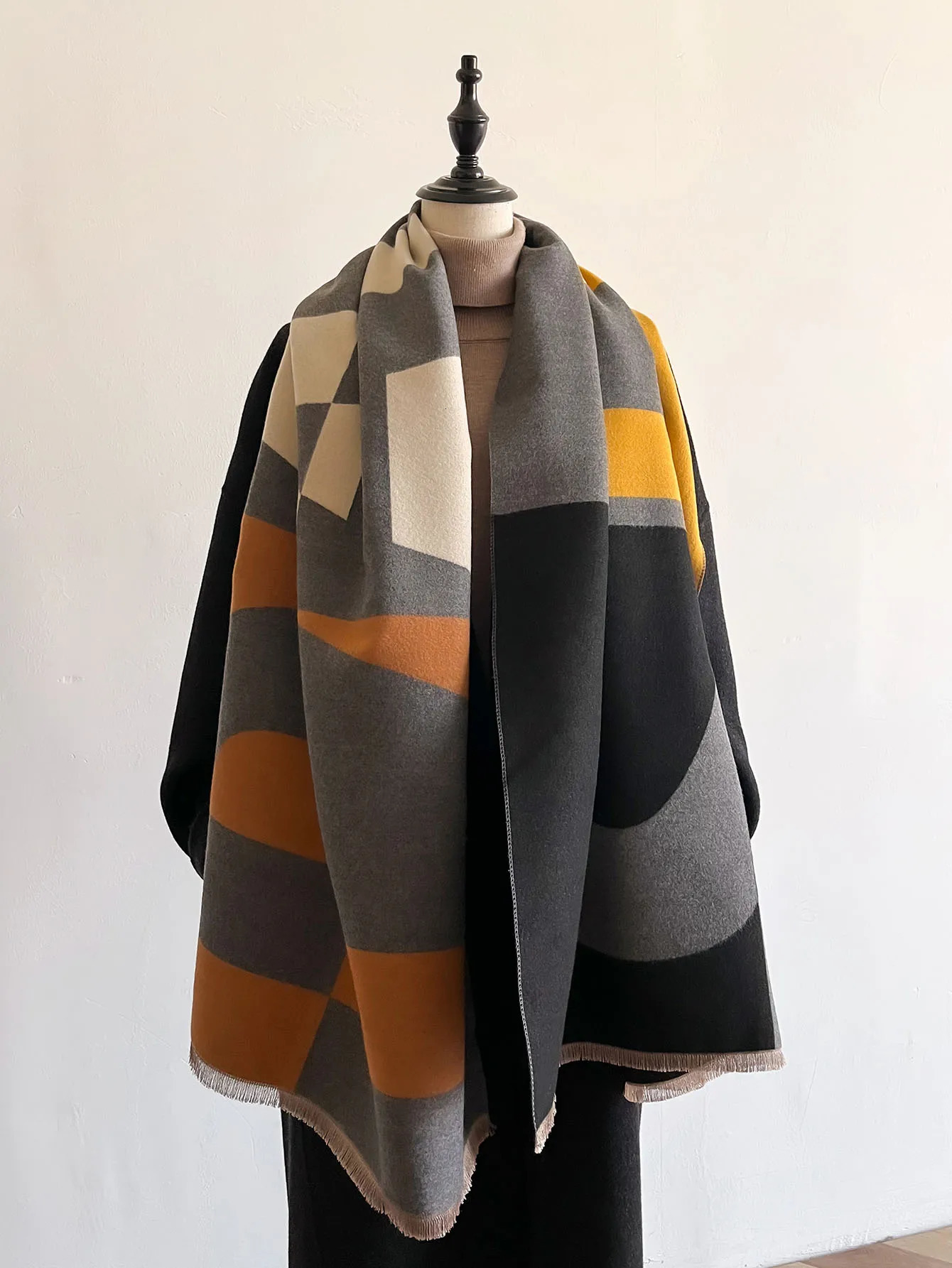 Winter Womens Scarf Double sided Cashmere Feel Scarf Warm Scarf Shawl 250808