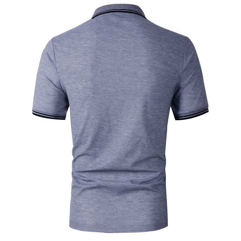100% Polyester Men Summer Fashion Short Sleeve Polo Shirt Men Sport Lapel Tops Polo Shirt Collar Spell Color Design Polo Shirt XJ250804