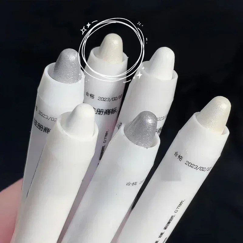 Matte White Lying Silkworm Highlighter Pen Pearlescent Eyeshadow Stick Pearl Eyeliner Waterproof Glitter Eye Shadow 250813