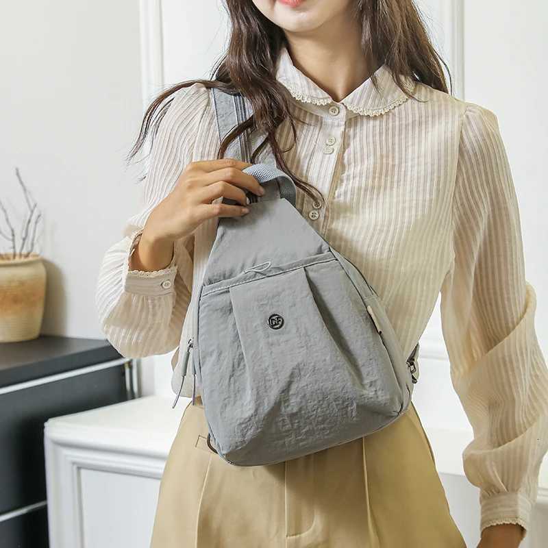 2025 Cross-Border New Backpack Womens Multi-Purpose Travel Backpack Simple Fashion Crossbody Bag Work Clothing Versatile Chest XJ250814