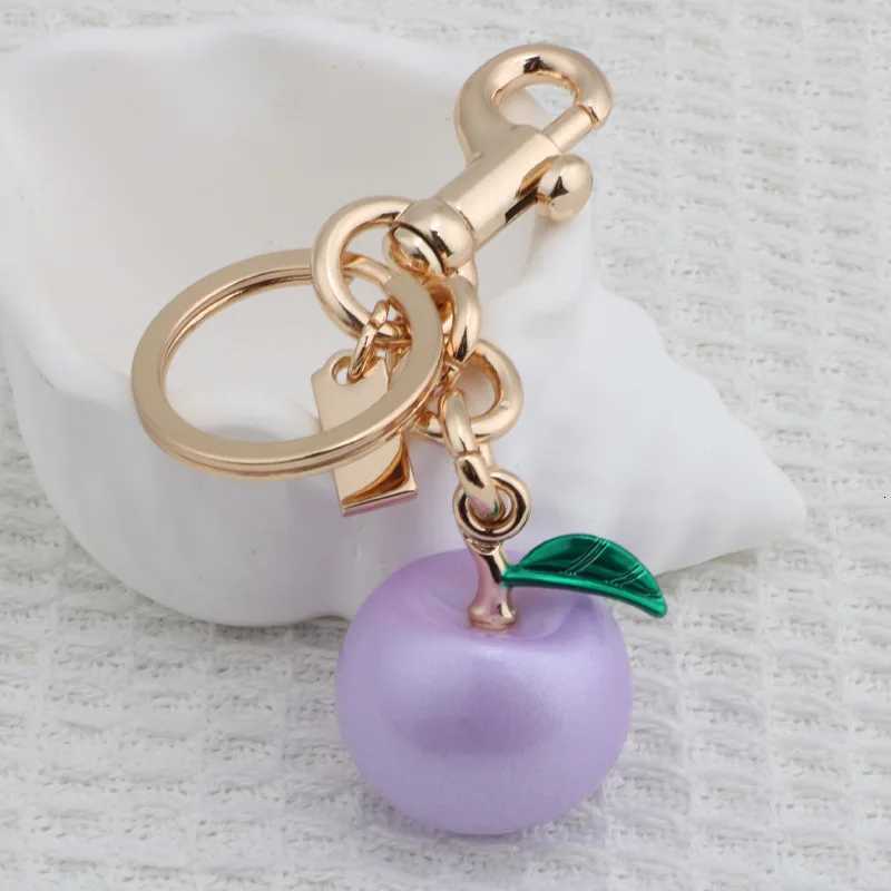 Simple Apple Keychain Pendant Car Bag Pendant Resin Accessory S250814