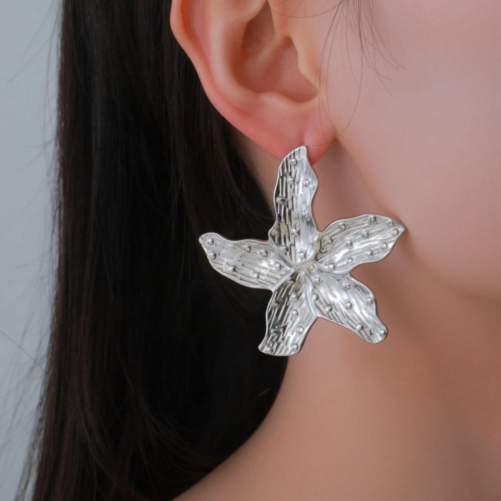 Cazador Exaggerate Big Starfish Earrings for Women Stainless Steel Gold Color Stud Earrings Trendy 2025 Jewelry Birthday Gifts 250812