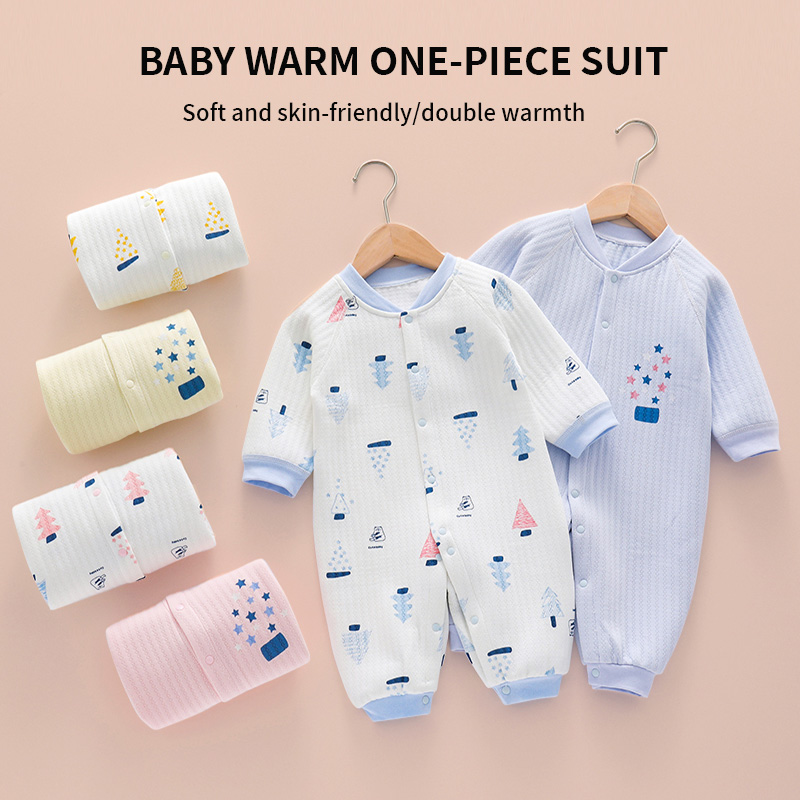 baby boys winter thermal romper warm comfortable