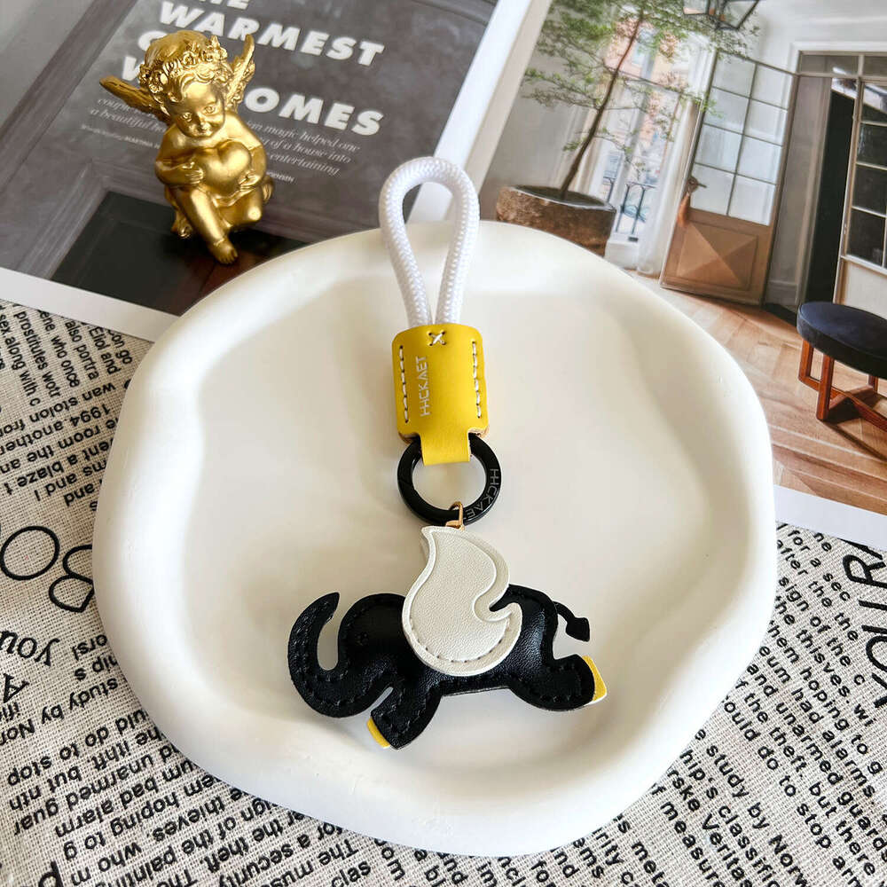 Cowhide Pendant Creative Exquisite Unisex Couple Internet Celebrity Bag Dumbo Charm Hand Strap Car Keychain