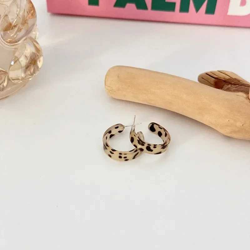 Acrylic Hoop Earrings Women 2024 New Fashion Stud Earrings Retro Trend Stud Earrings Women Trend Twist Elegant Hoop Earrings XJ250814