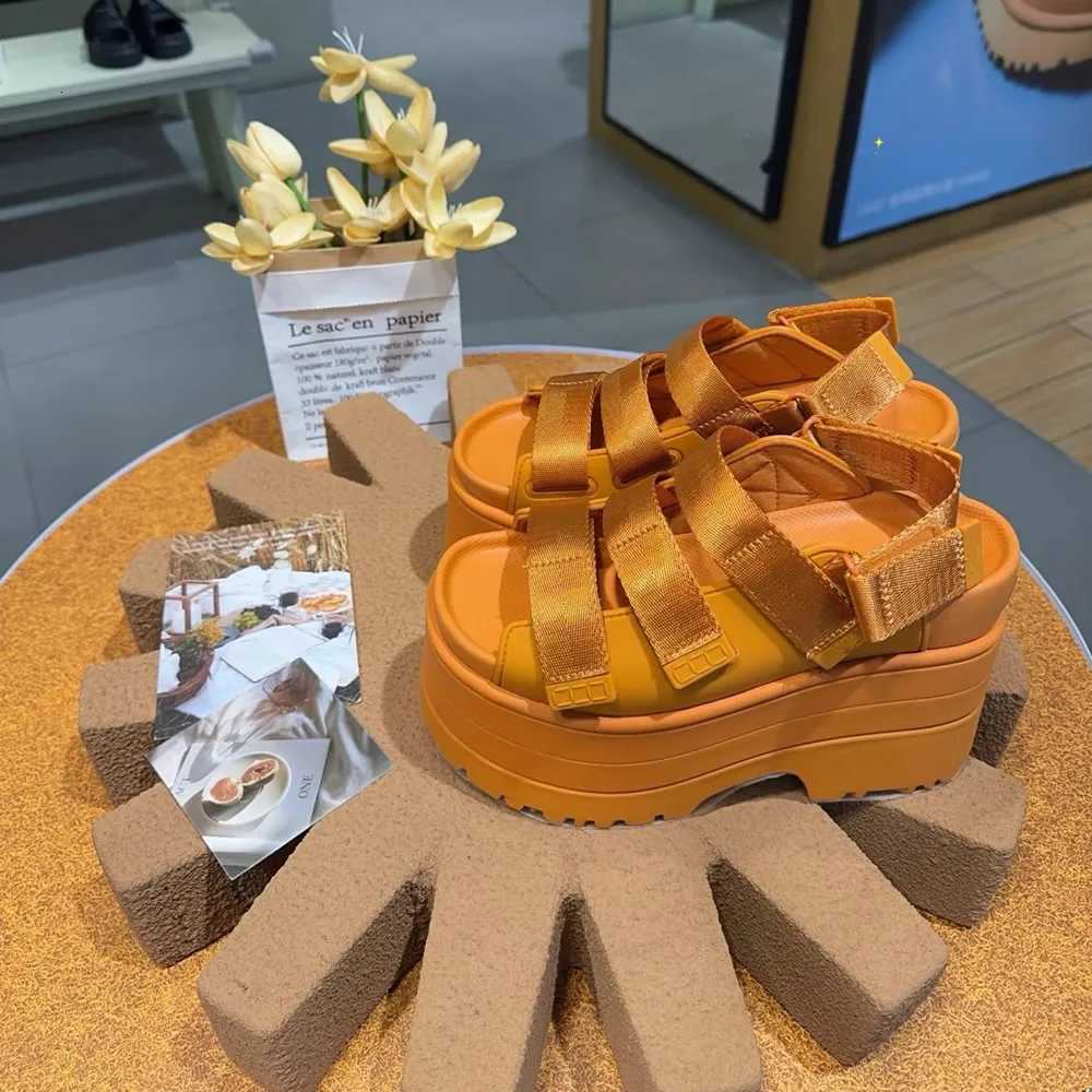 11CM High Platform Sandals Women Summer Hidden Heel Casual Mules Shoes Female Outdoor Beach Slippers Breathable Chunky Sneakers W250814