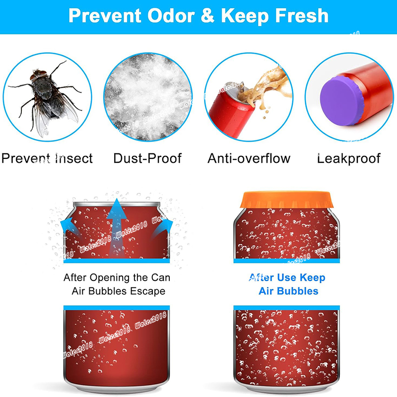 Silicone Soda Can Cover Lids Reusable Soda Can Lids Beer BPA Free Silicone