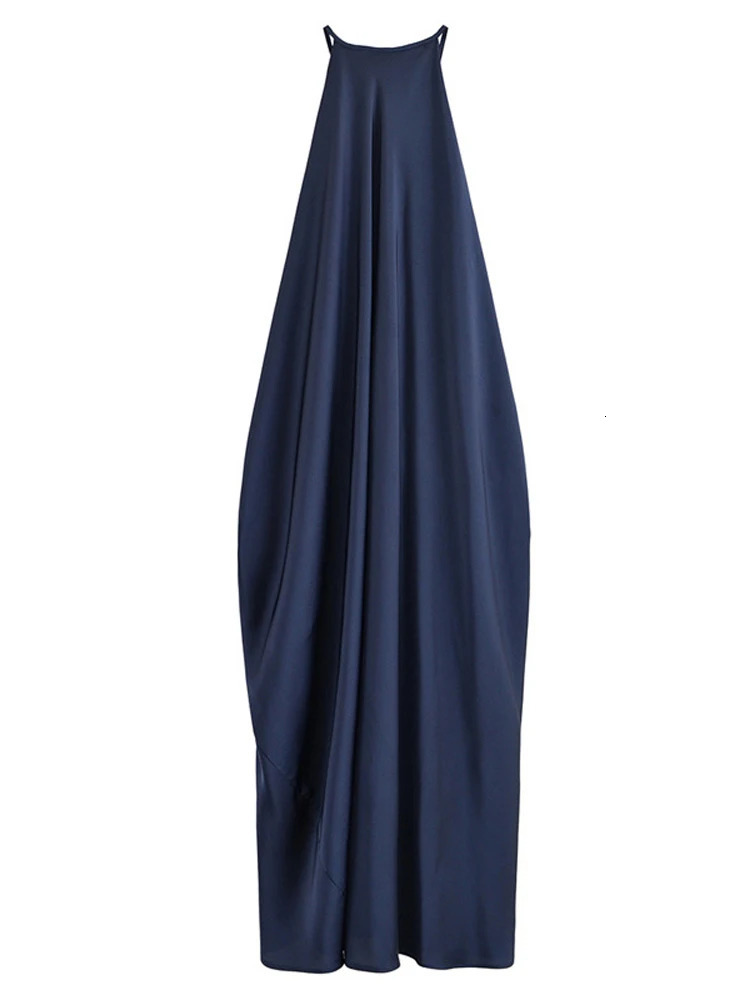 Sexy Halter Womens Dressess Elegant Lace Up Backless Sleeveless Oversize Dress Female Summer Lady Party Robes 250813