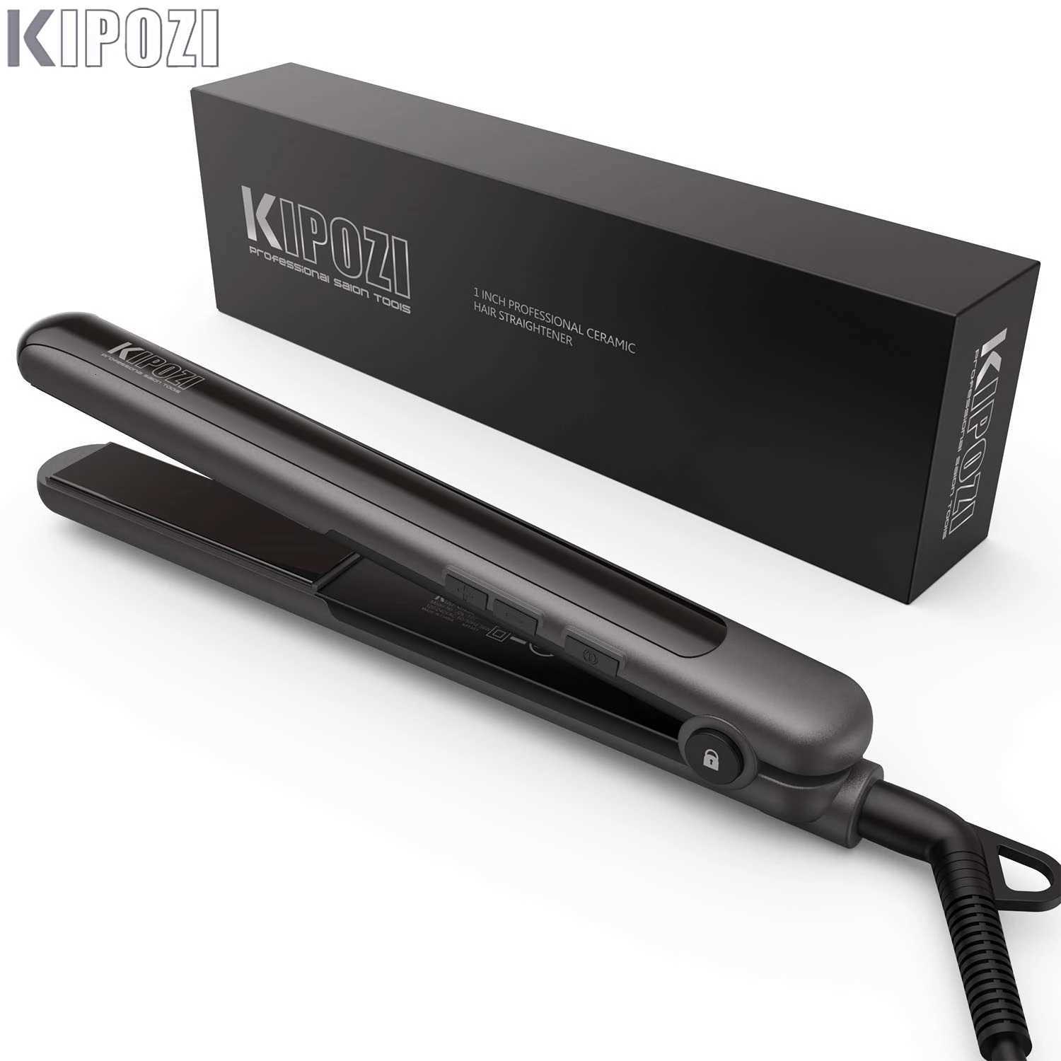KIPOZI Professional Hair Flat Iron 2 in 1 Hair Curler Adjustable Temperature Fast Heating Hair Straightener Straightening Iron W250814