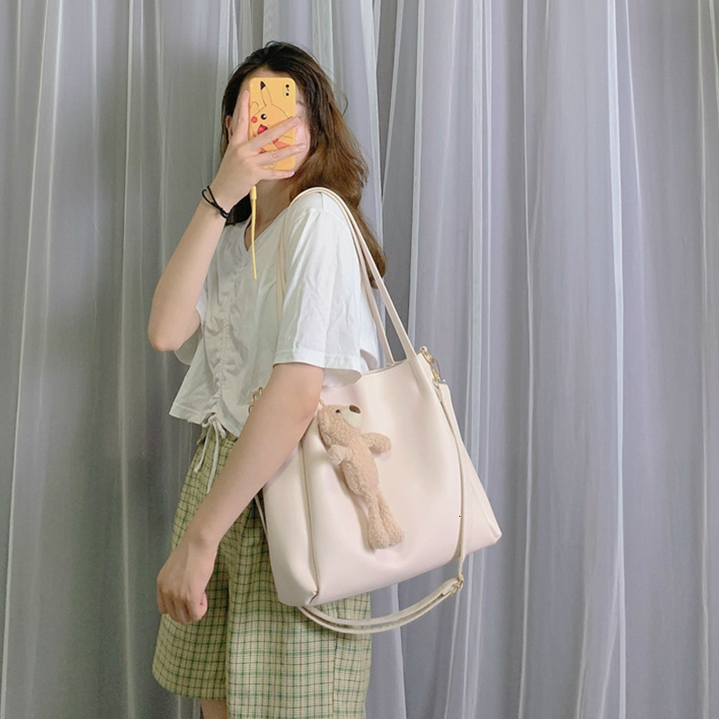Women's Korean and Japanese Style New Large Capacity Shoulder Fashion Versatile Commuter Tote Bag for Women