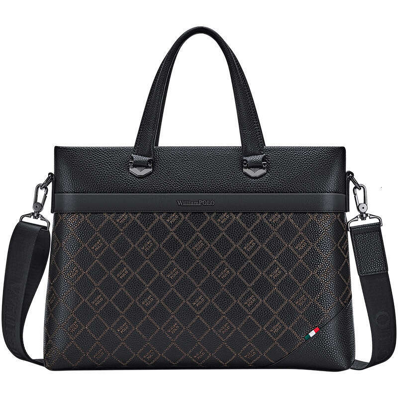 Emperor Paul Business Handbag New Fashion Genuine Leather Briefcase Shoulder Crossbody Casual Office Laptop Bag