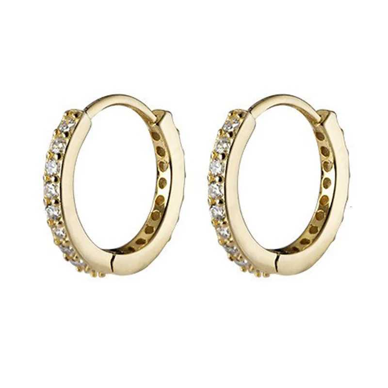 925 Sterling Silver Diamond Studded Hoop Earrings for Women Ear Buckle Circle Trend Jewelry Gift Dropshipping XJ250814