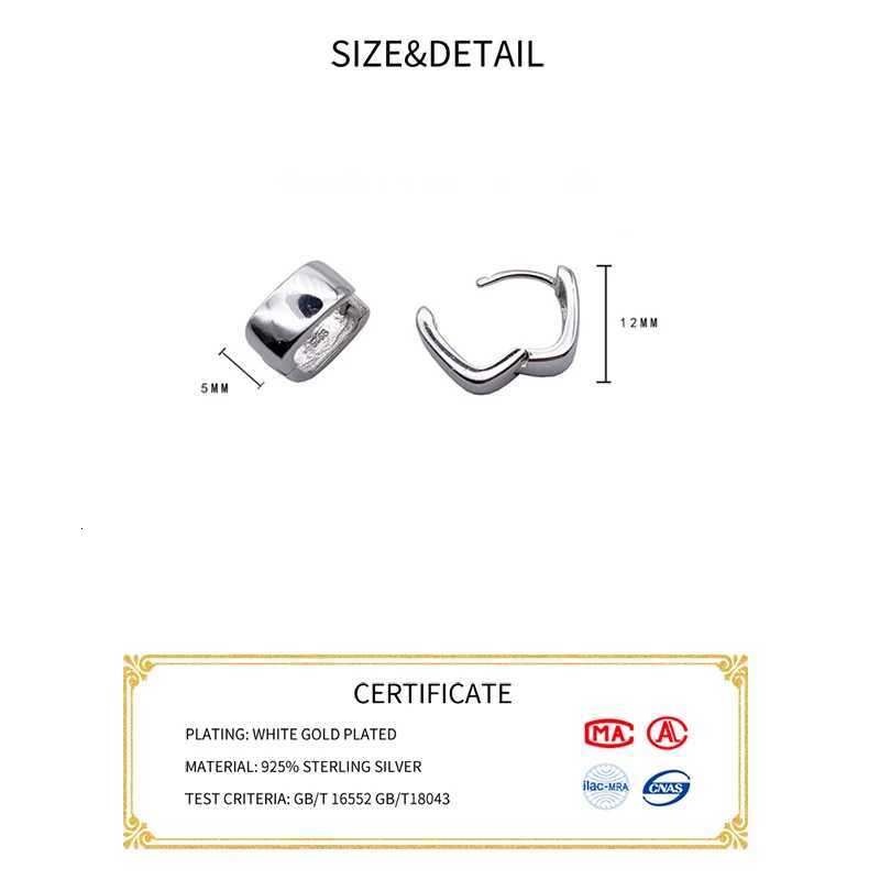 925 Sterling Silver Smooth Geometric Square Hoop Earrings for Women Party Fine Jewelry Minimalist Accessories XJ250814