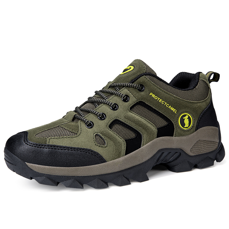 Men's mountaineering for autumn and winter sports leisure thick sole wear-resistant anti-skid outdoor hiking fishing work shoes