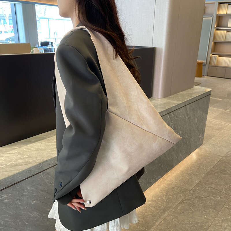 New Korean Style Lazy Underarm for Bags Designer Women Women, Casual Soft Leather Large Capacity Shoulder Bag, Trendy Niche Handheld Shopping Bag