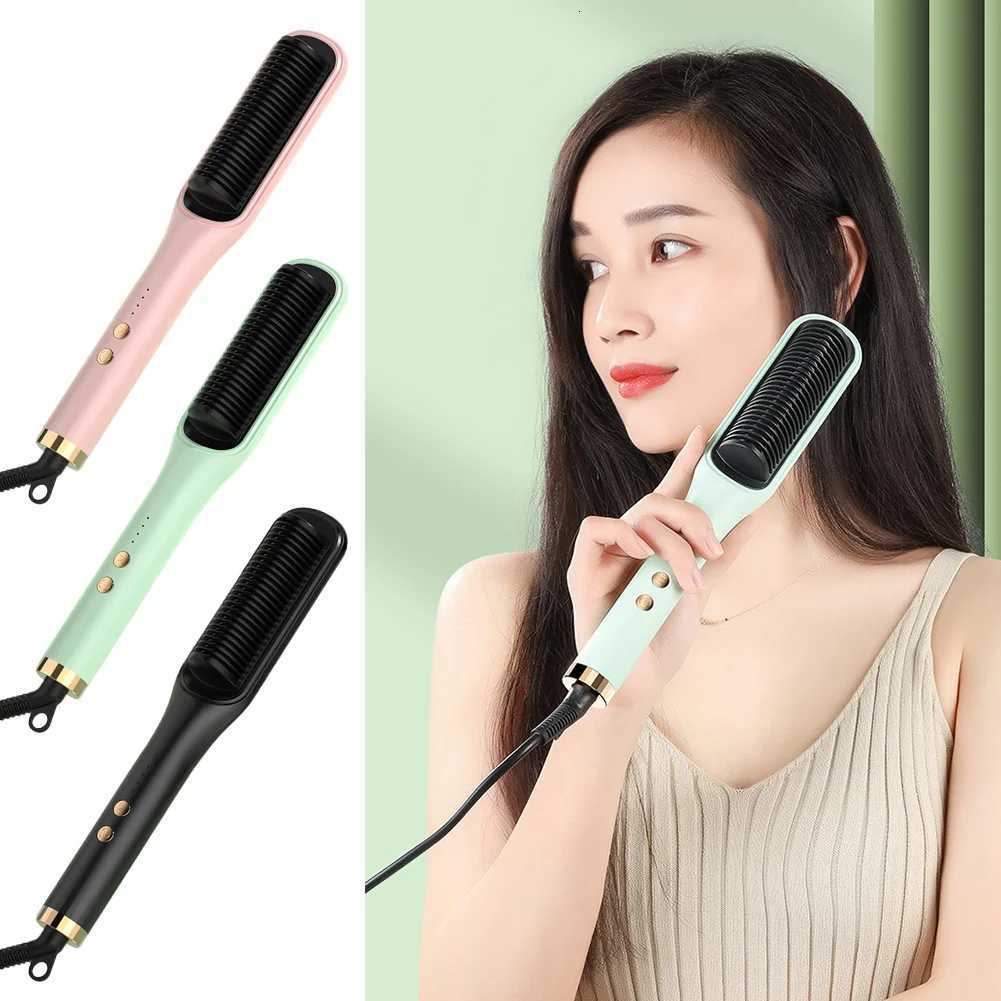 Electric Hot Comb Multifunctional Straight Hair Straightener Comb Negative Ion Anti-Scalding Styling Tool Straightening Brush W250814