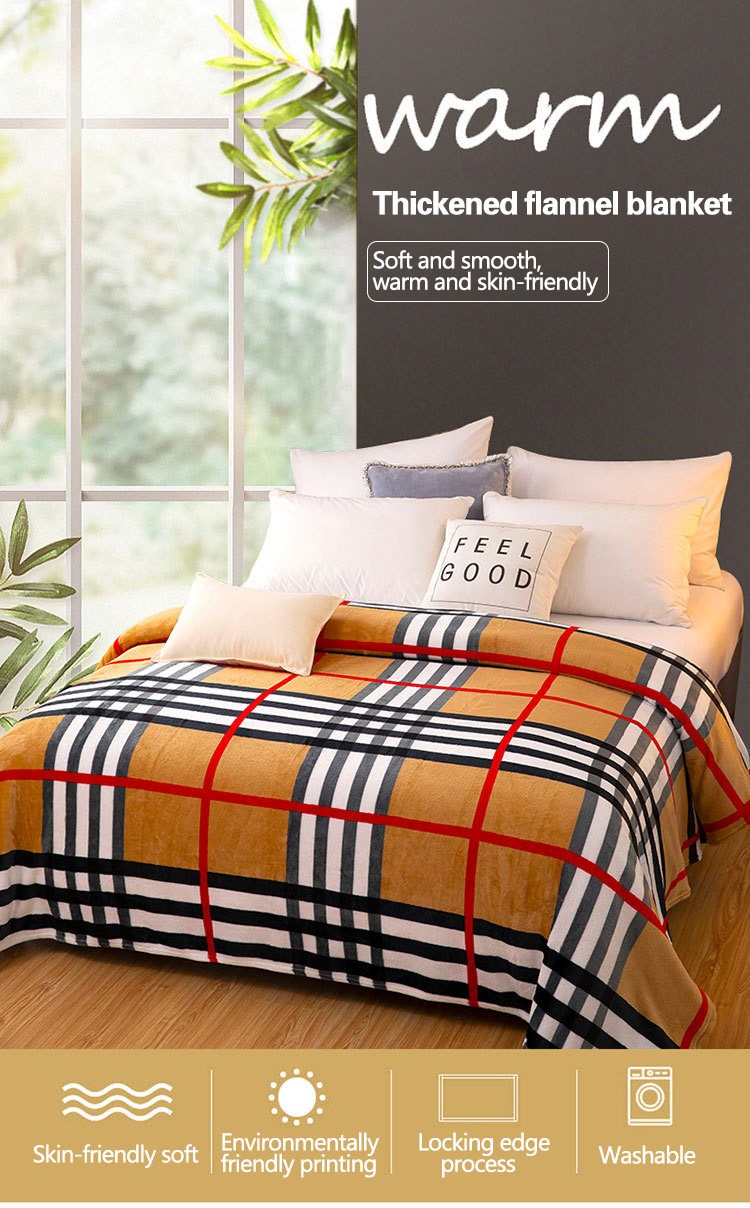 Fleece Blanket Air Conditioning Children's Lunch Break Thickened Coral Velvet Gift Throw Blanket