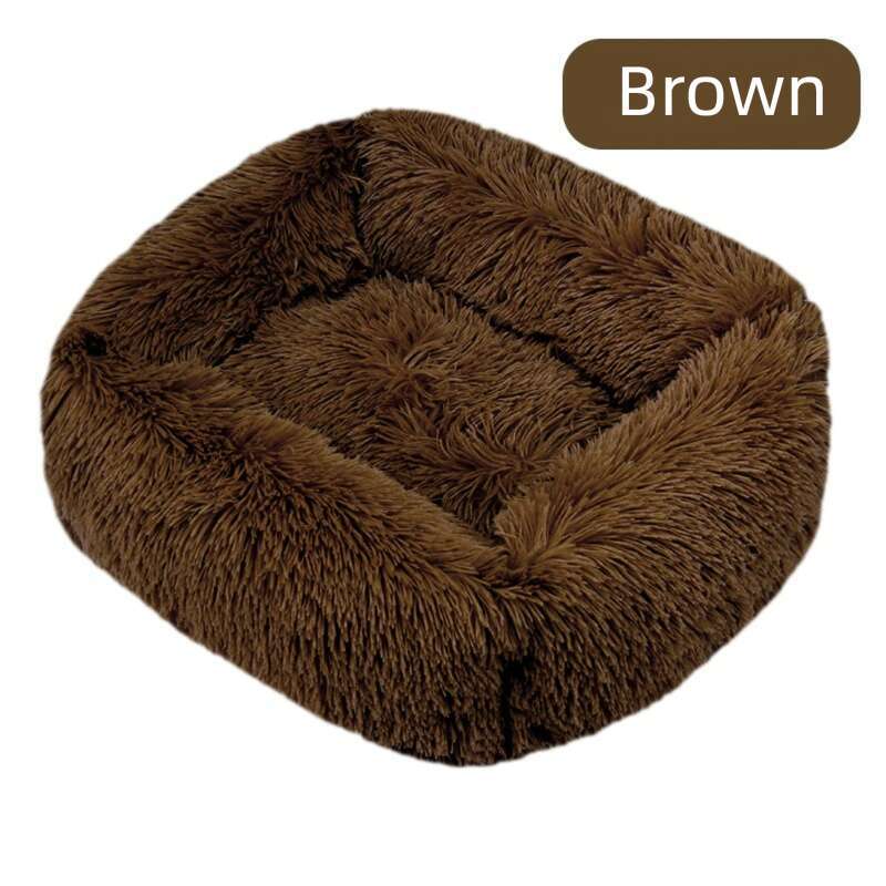 Winter plush pet bed Teddy cat bed Square dog bed Pet mat Cat bed Dog bed Pet supplies-Washable