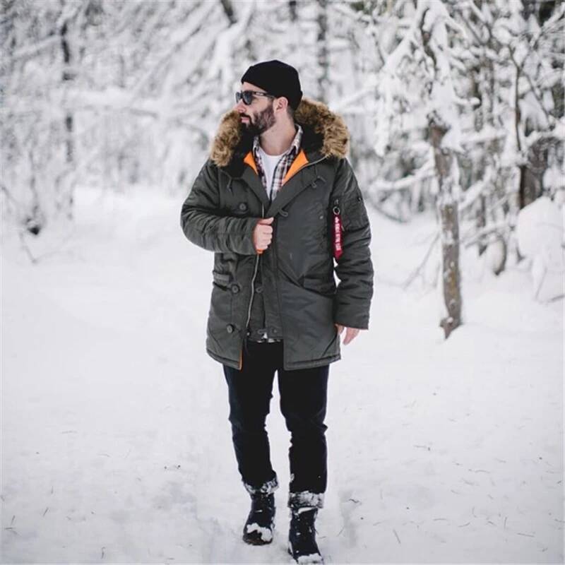 1.4Kg Winter Men's Long Parka Male Padding Jacket Fur Oversize Puffer Coats Mens Military Tactical Down Clothes Husband 2024 Z1