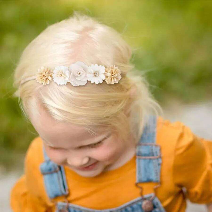1/3pcs Baby Headbands for girls Kids Cute Flower Headwear Nylon Soft Elastic Band Gifts Toddler Headband Hair Accessories