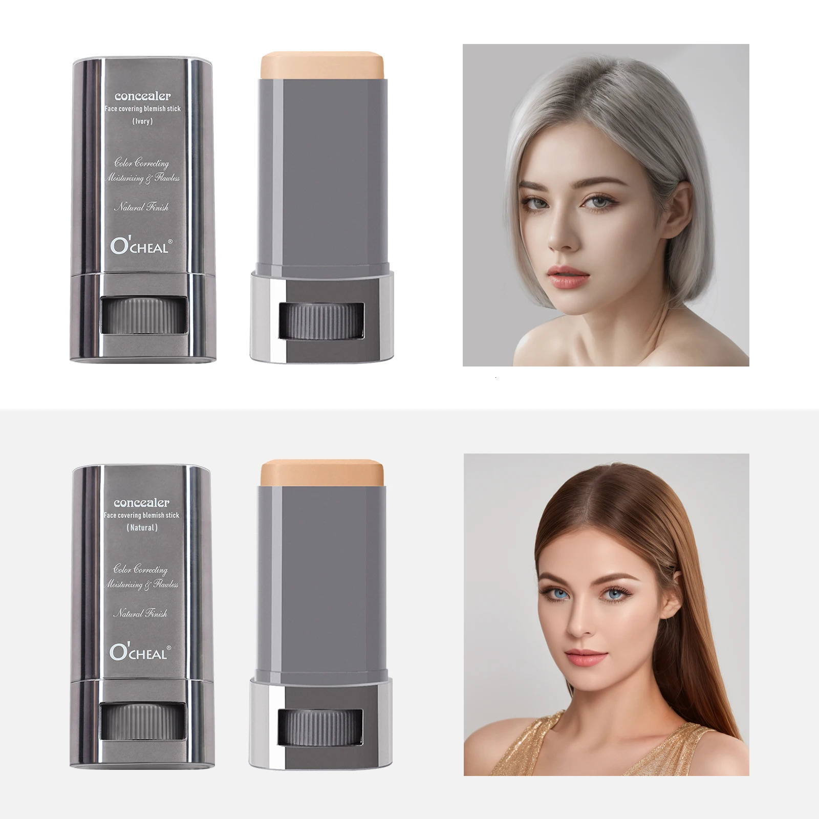 Ocheal Face Foundation Contour Stick Long-wear Lightweight Brighten Stick Concealer Bronzer Contouring Makeup Pen 250813