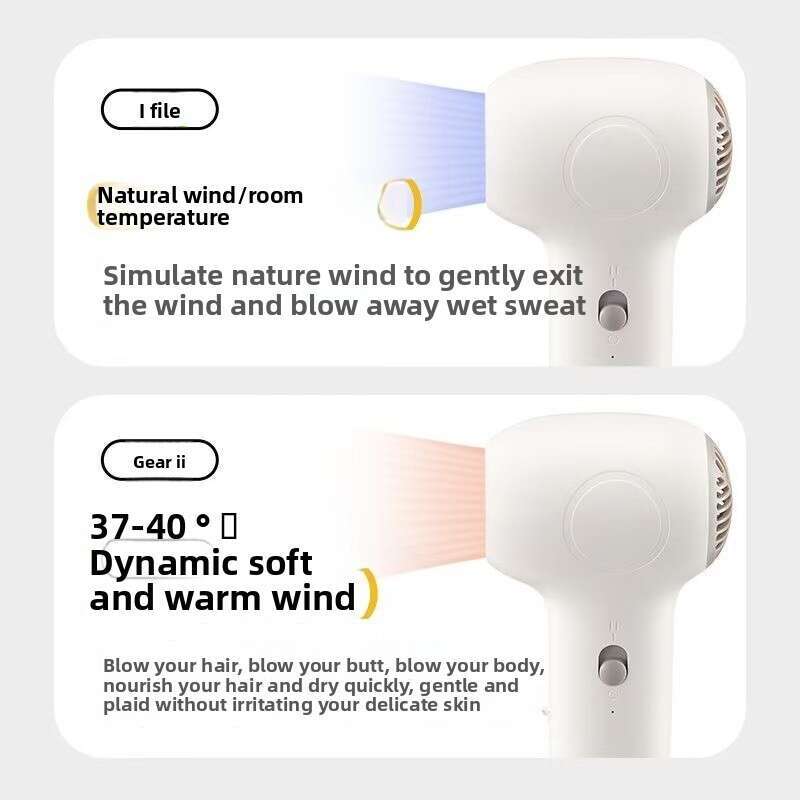 Baby Hair Dryer Wireless Small Universal Diffuser 60W Children's Silent Thermostatic Blowing Convenient Quiet For Infants Butt
