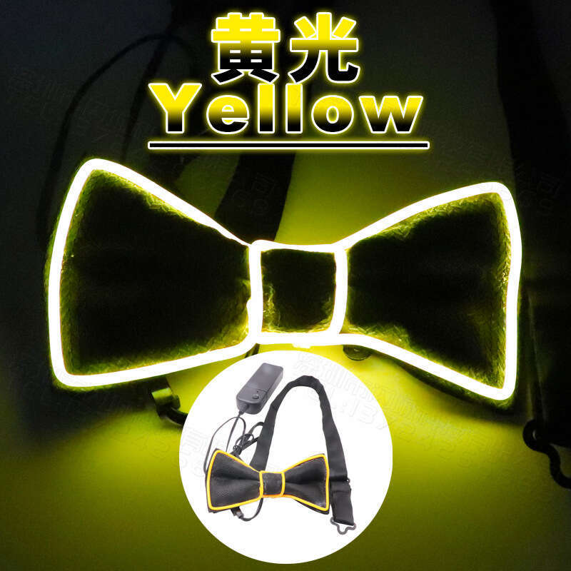 Suitable for Christmas Carnival LED Glowing Bow Tie Dance Party Costume Performance Props