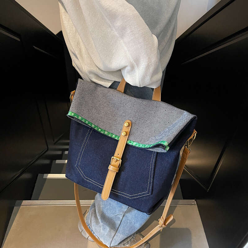 2025 New Niche Denim Messenger Trendy Artistic Youth Handbag Large Capacity Single Shoulder Bags Designer Women Crossbody Bag for Women