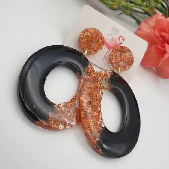 Exaggerated Acrylic Pendant Geometric Resin Stud Earrings Jewelry for Girls