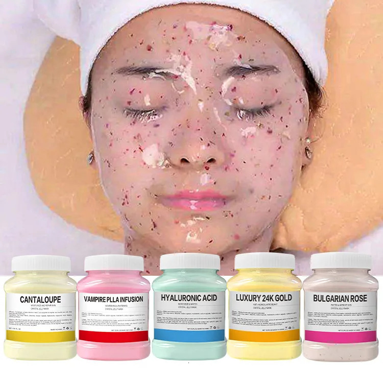 350g Hydrating 24K Gold Soft Mask Powder Rose Petal Crystal Jelly Mask Powder Skin Care Drop 250807