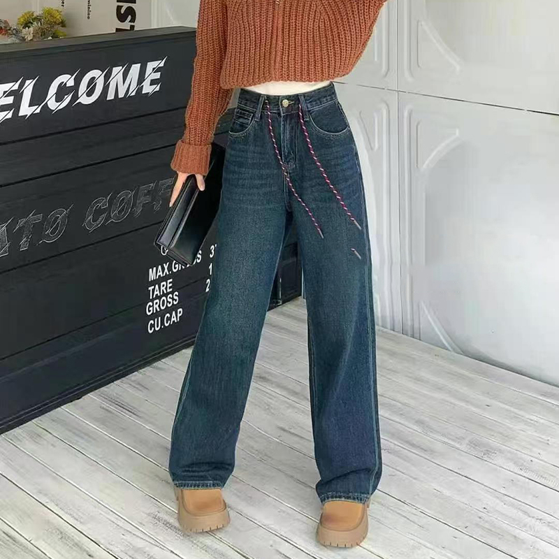 Stylish Rigid-Fit Straight Jean for Women Premium Quality Elastic-Free Trousers