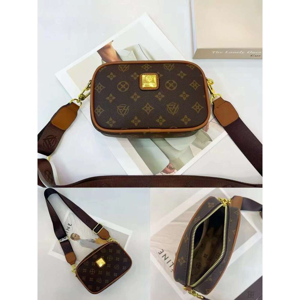 DHessentials Korean Style Bag - Fashionable Crossbody Shoulder Bag for Women, Minimalist PVC Handbag (Brown/Beige)