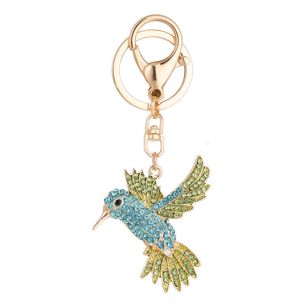 Cute Creative Encrusted Alloy Bird Car Bag Pendant Accessory Animal Keychain Small Gift